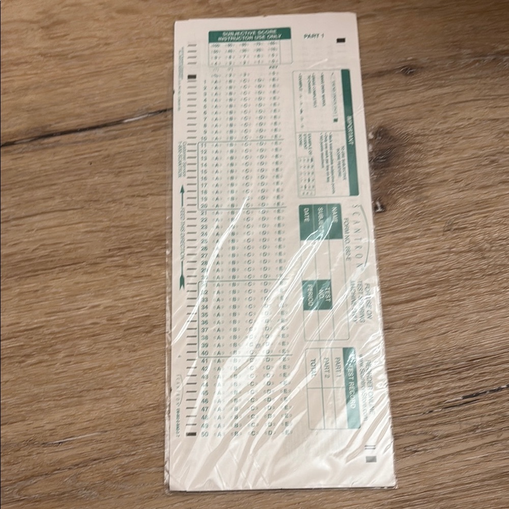Scantron Sheets